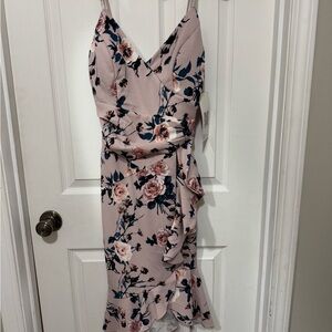 Floral Pink Ruffle Dress